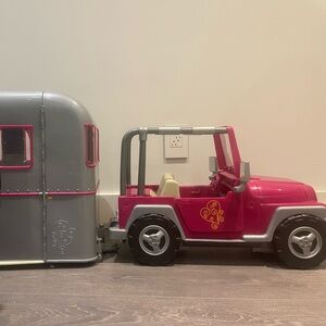 Our Generation 18-inch doll Camper and Jeep